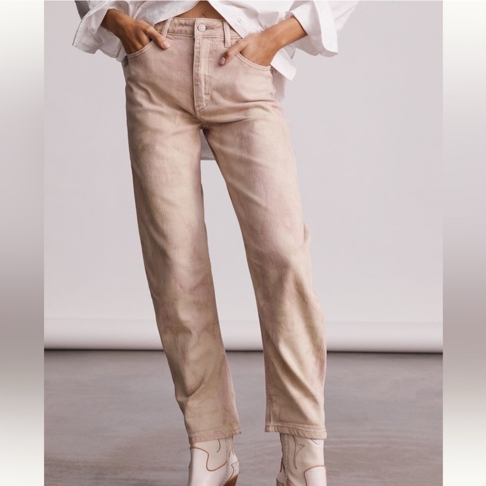 Anthropologie Pilcro The Bow Boyfriend Jeans Tiedye Size 30